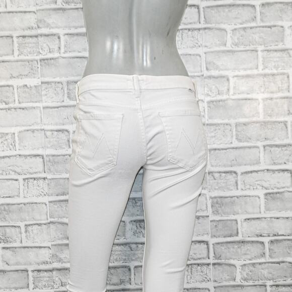 MOTHER Women's Bright White Skinny Jeans - Picture 12 of 12
